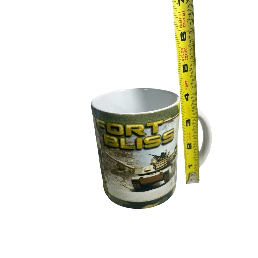 Fort Bliss Army Texas Ceramic Military Mug USA Tank Division Souvenir